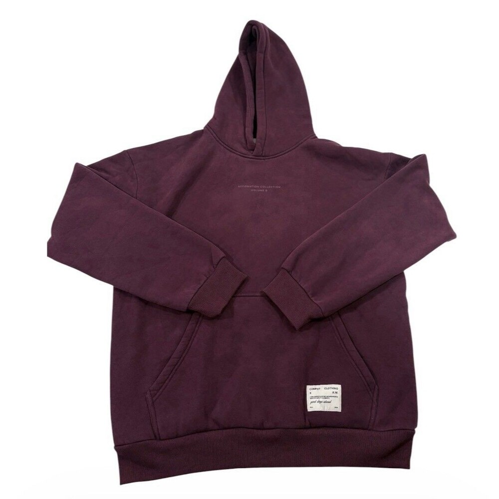 Comfrt Affirmation Collection Volume 9 Hoodie Mega Maroon Purple Burgundy Size L - Picture 3 of 16